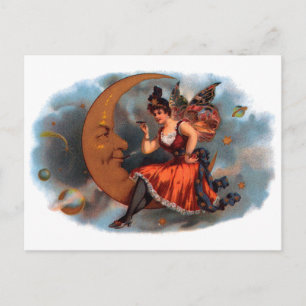 Vintage-Zigarrenetiketten-Kunst, viktorianische Fe Postkarte
