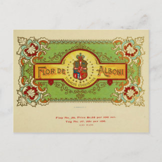 Vintage-Zigarrenkisten-Etikett-Postkarte 64 Postkarte