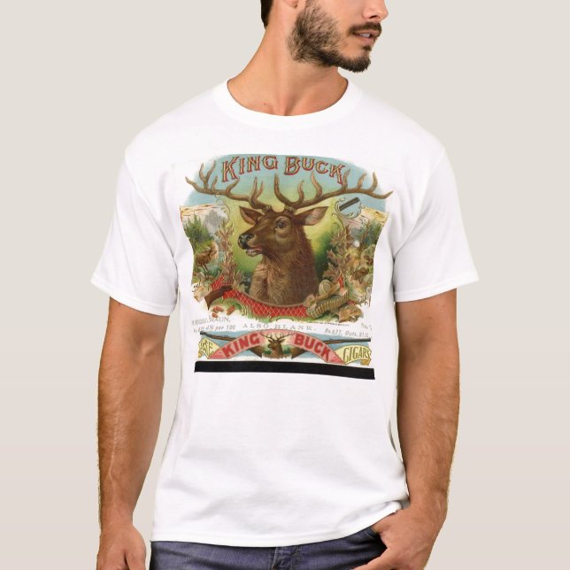 Vintage Zigarrenschachtel-Aufkleber-Kunst T-Shirt (Vorderseite)