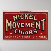 Vintage Zigarrenwerbung: Nickelbewegung