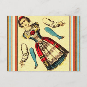 Vintage Zigeunerin Postkarte