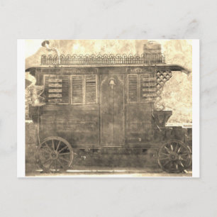 Vintage Zigeunerwagen Postkarte