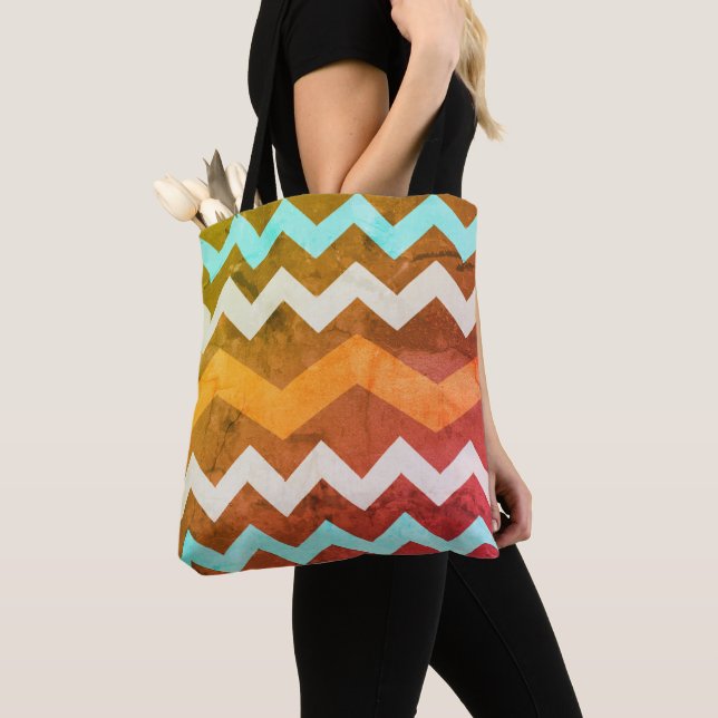 Vintage Zigzag Tote Bag (Von Nahem)