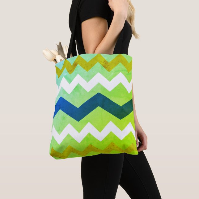 Vintage Zigzag Tote Tasche (Von Nahem)