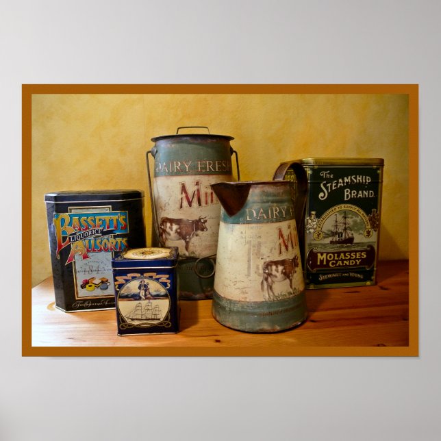 Vintage Zins und Jugs Poster (Vorne)