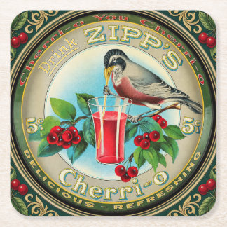 VINTAGE ZIPP'S TIP TRAY C1900 RECHTECKIGER PAPPUNTERSETZER