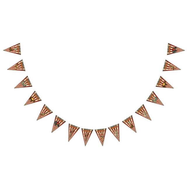 Vintage Zirkus-Fahne Wimpelkette (Alle)