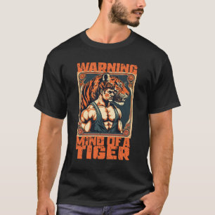 Vintage-Zirkus Geist eines Tigers starker Muskelma T-Shirt
