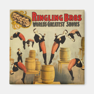 Vintage Zirkus Jahrmarktposter Magnet