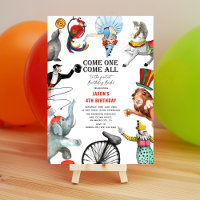 Vintage-Zirkus-Kindergeburtstagseinladung