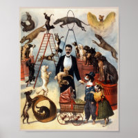 Vintage-Zirkus-Welpen-Plakat