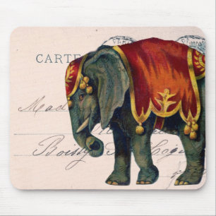 Vintage Zirkuselefant Mousepad
