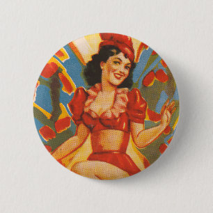 Vintage-Zirkusposter von Clyde Beatty Button