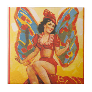 Vintage-Zirkusposter von Clyde Beatty Fliese