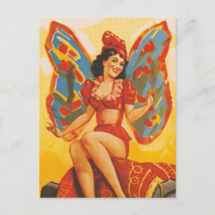 Vintage-Zirkusposter von Clyde Beatty Postkarte