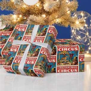 Vintage-Zirkusposter-Wrap-Papier Retro Geschenkpapier