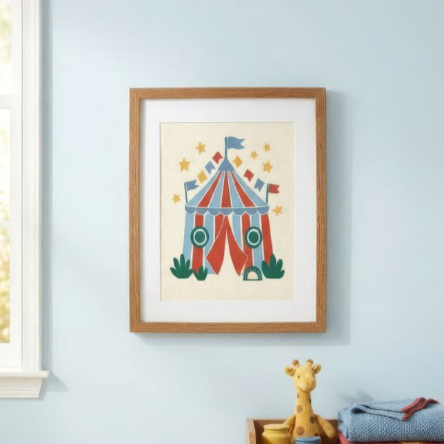 Vintage-Zirkuszelt-Kinderzimmer-Kunstprint Poster (Von Creator hochgeladen)