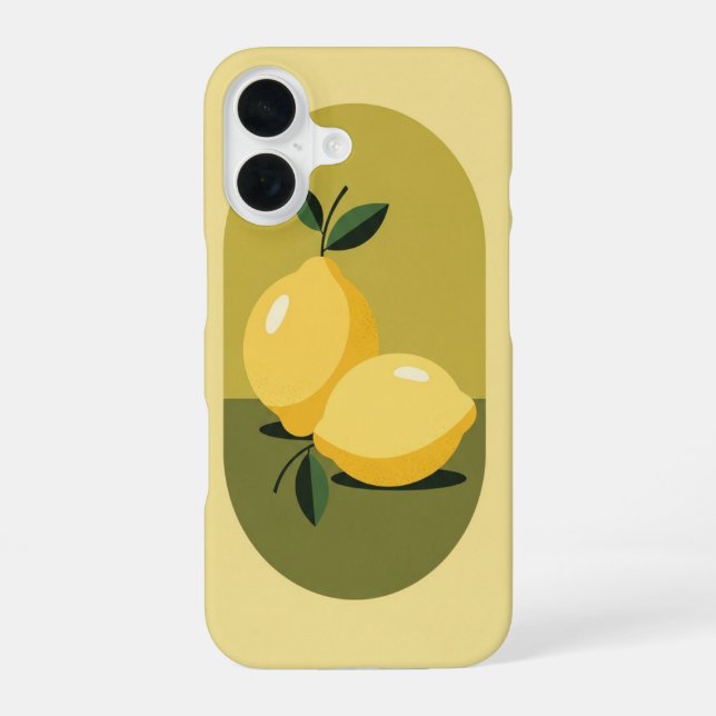 Vintage-Zitronen-Duo iPhone 16 Hülle (Rückseite)