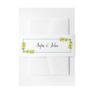Vintage Zitronen Hochzeit Einladungsbanderole