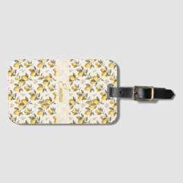 Vintage Zitronenblüten – Elegante botanische Zitru Gepäckanhänger