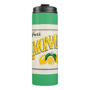 Vintage Zitronenlimonade-Schriftzug Zitrone Sommer Thermosbecher