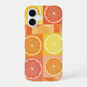 Vintage-Zitrusmuster iPhone 16 Hülle