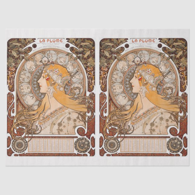 Vintage Zodiac-Collage-Dekoupage Seidenpapier (Vorderseite)