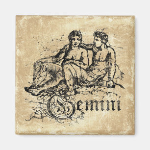 Vintage-Zodiac Zwillinge Magnet