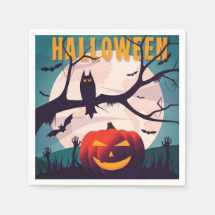 Vintage Zombie-Friedhof Halloween-Party Serviette