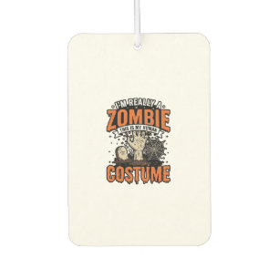 Vintage-Zombie-Kostüm Halloween-Shirt-Design_1 Autolufterfrischer