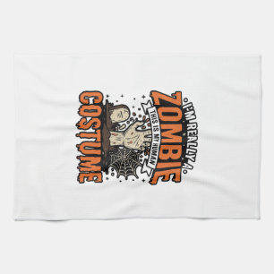 Vintage-Zombie-Kostüm-Halloween-Shirt-Design_1 Geschirrtuch