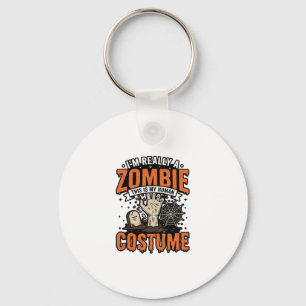 Vintage-Zombie-Kostüm Halloween-Shirt-Design_1 Schlüsselanhänger