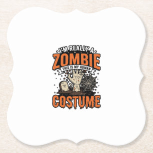 Vintage-Zombie-Kostüm Halloween-Shirt-Design_1 Untersetzer