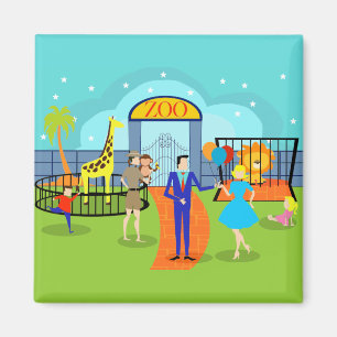 Vintage-Zoo-Magnet Magnet