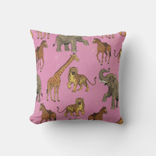 Vintage-Zoo-Tiere Kissen