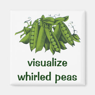 Vintage Zuckererbsen, gesundes Gemüse Magnet