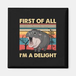 Vintage Zuerst einmal bin ich ein Entzücken Moo De Magnet