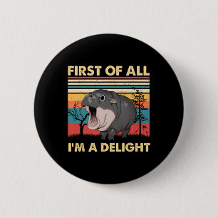 Vintage Zuerst einmal bin ich eine Delight Moo Den Button