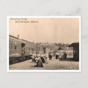 Vintage Zug Foto Gruß Shawnee Colorado Postkarte