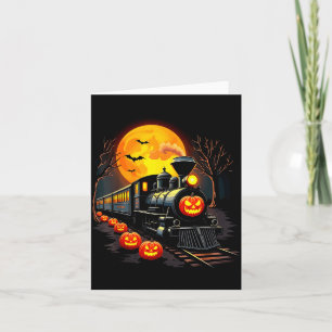 Vintage-Zug-Halloween-Kostüm Kürbis-Geist Männer Karte