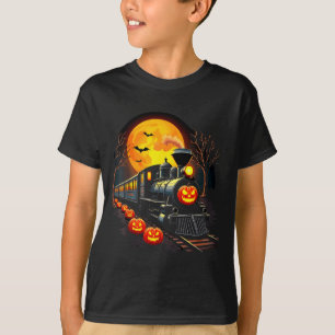 Vintage-Zug-Halloween-Kostüm Kürbis Geist Männer T-Shirt