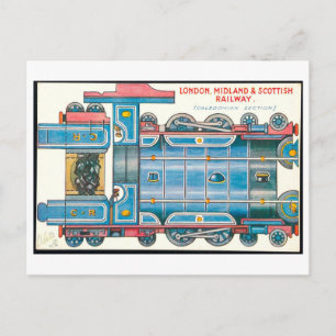 Vintage-Zug-Papier-Spielzeug--England Postkarte