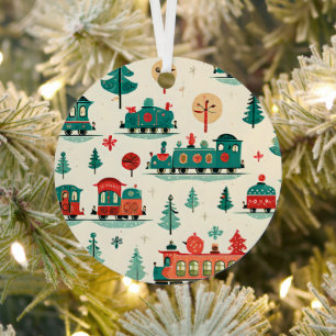 Vintage Züge Personalisiert Weihnachten Ornament Aus Metall