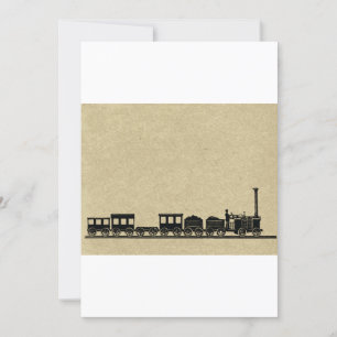 Vintage Zugeinladungen Einladung