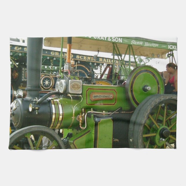 Vintage Zugmaschine Küchentuch (Horizontal)