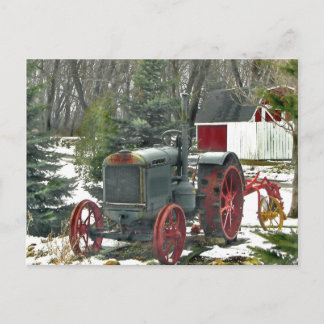 Vintage Zugmaschine Postkarte