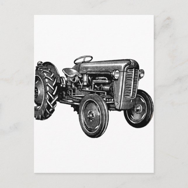 Vintage Zugmaschine Postkarte (Vorderseite)