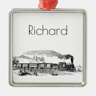 Vintage Zugskizze Ornament Aus Metall