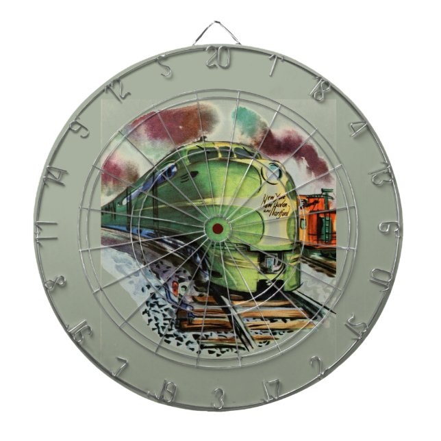 Vintage Zugtrasse Dartscheibe (vorne)