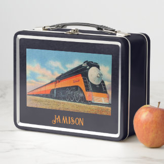 Vintage Zugwerbung Metall Brotdose
